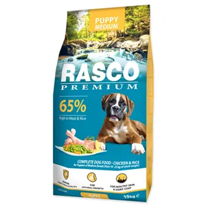 Rasco Premium Puppy Medium kuře s rýží 15 kg