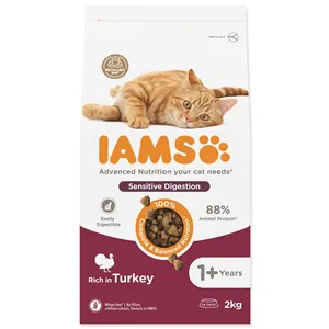 Iams Cat Adult Sensitive Digestion Turkey 2 kg