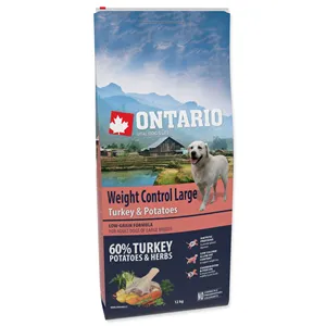 Ontario Large Weight Control Turkey & Potatoes 12 kg