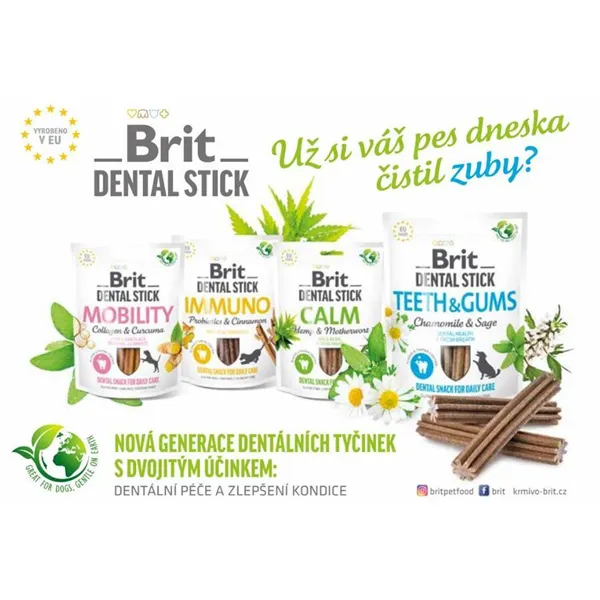 Brit Dental Stick Teeth & Gums with Chamomile & Sage 7 pcs 251 g 