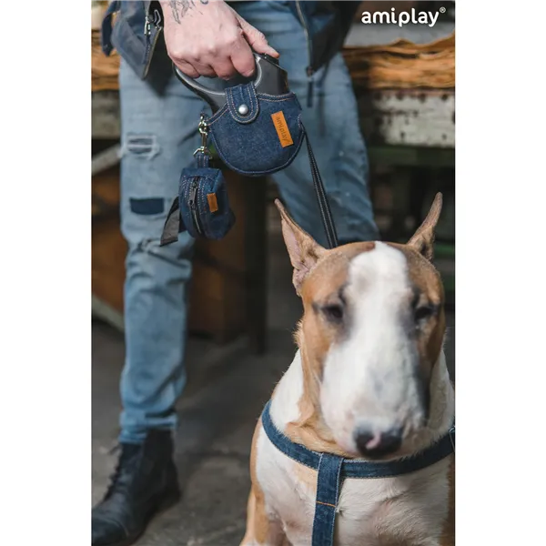 Amiplay Vodítko Infini s Denim S 3m - 12 kg modrá