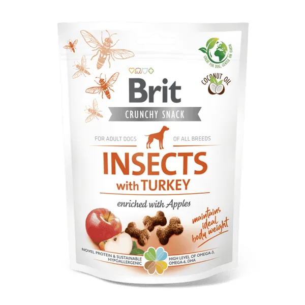 Brit Care Dog Crunchy Cracker Insects with Turkey and Apples 200 g