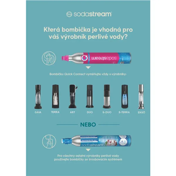 CO2 láhev SodaStream NEW 425g - zacvakávací