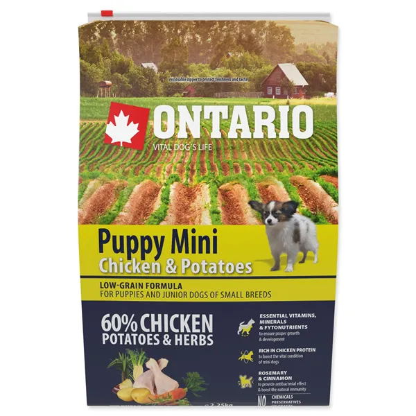 Ontario Puppy Mini Chicken & Potatoes 2,25 kg