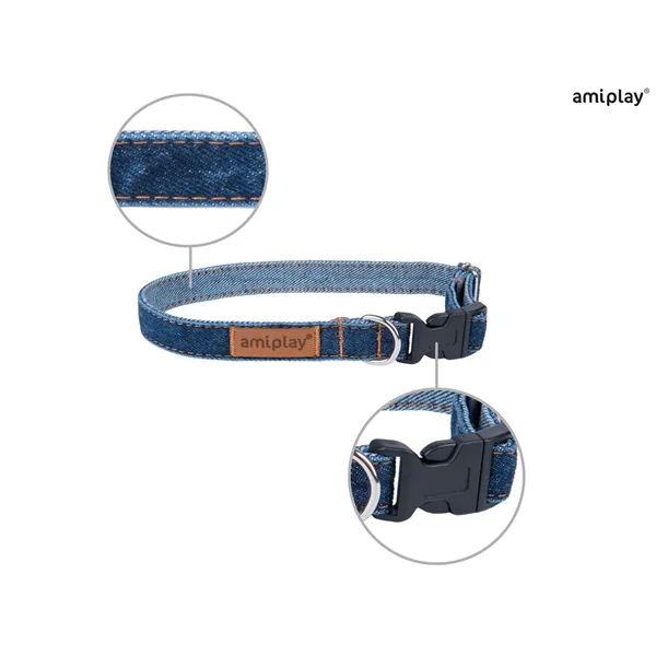 Amiplay Obojek Denim XL 45 - 70 x 2,5 cm Námořnická