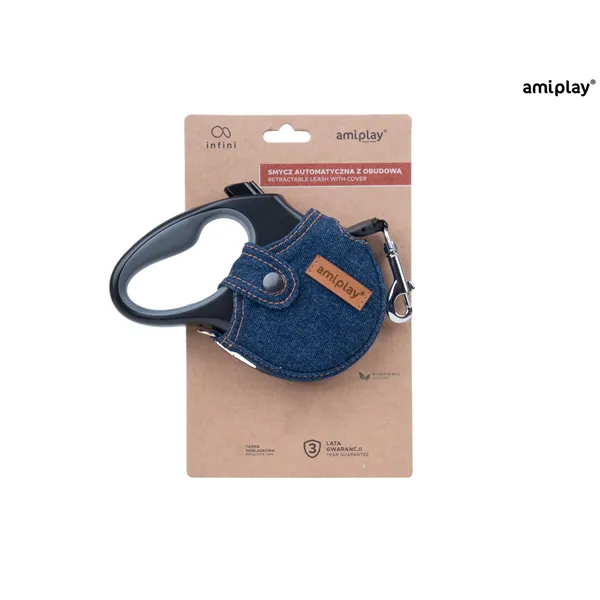 Amiplay Vodítko Infini s Denim M 5m - 15 kg námořní