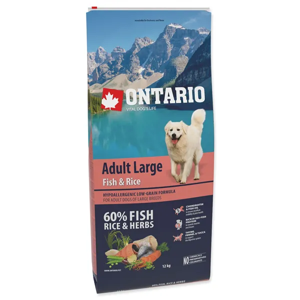 Ontario Adult Large Fish & Rice 12 kg