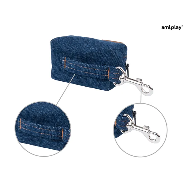 Amiplay Tastička na sáčky Denim 9x5x4 cm Námořní