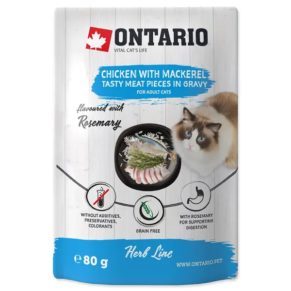 Ontario Cat Herb Chicken with Mackerel Rice and Rosemary 80 g