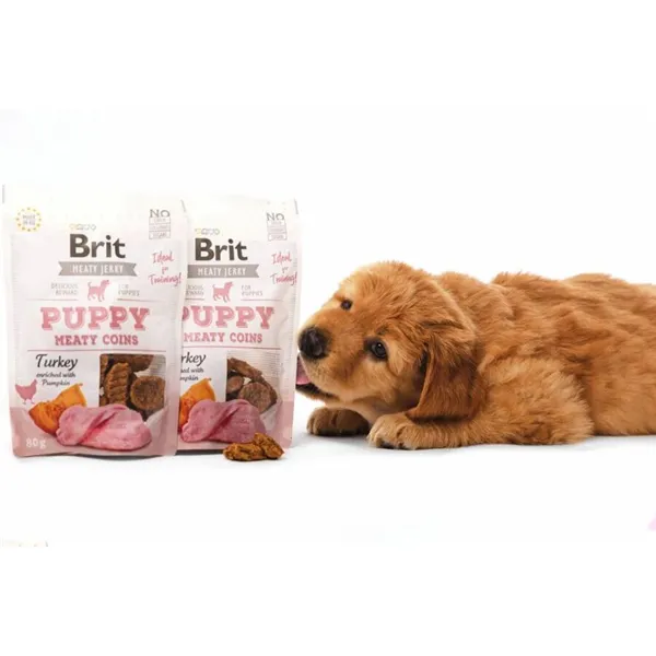 Brit Jerky Puppy Turkey Meaty Coins 80 g 