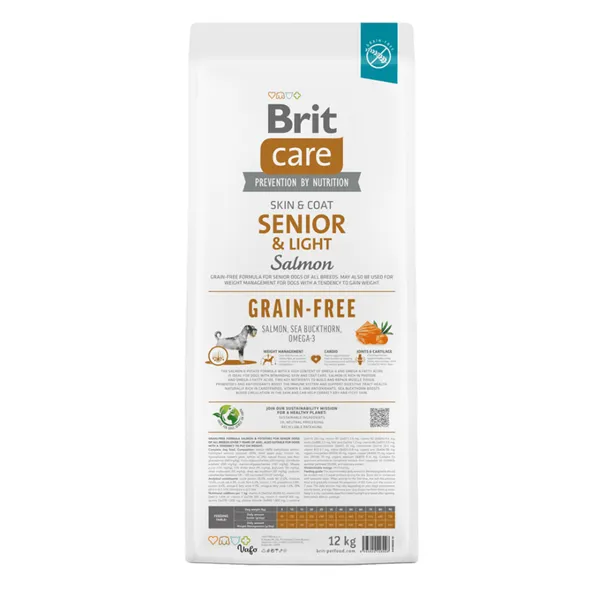 Brit Care Dog Grain-free Senior & Light Salmon 3 kg