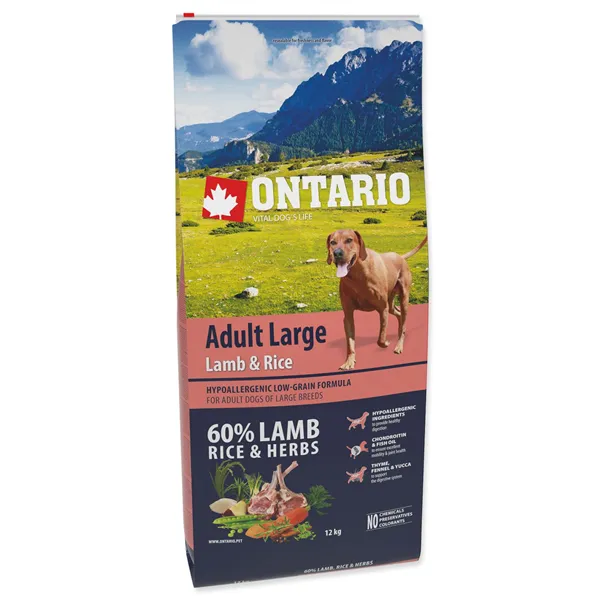 Ontario Adult Large Lamb & Rice 12 kg