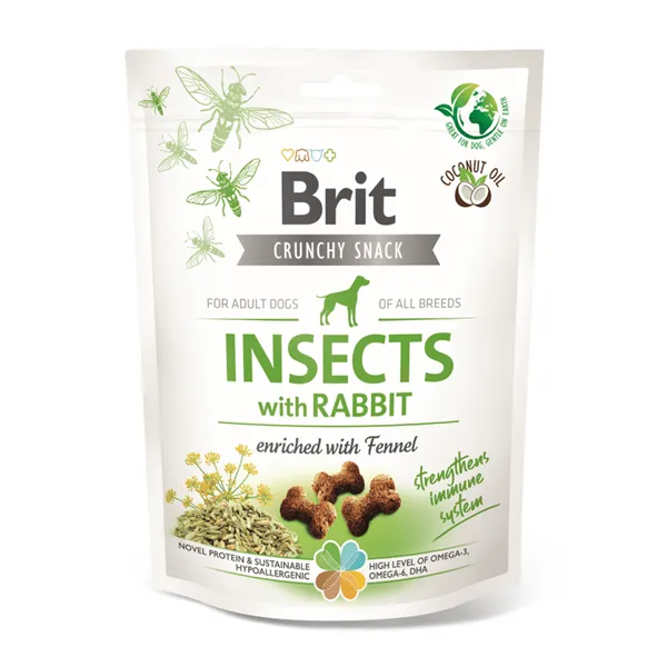 Brit Care Dog Crunchy Cracker Insects with Rabbit enriched with Fennel 200 g 