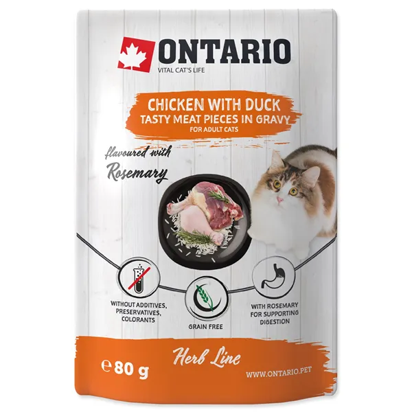 Ontario Cat Herb Line Chicken with Duck 80 g