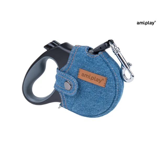 Amiplay Vodítko Infini s Denim S 3m - 12 kg modrá