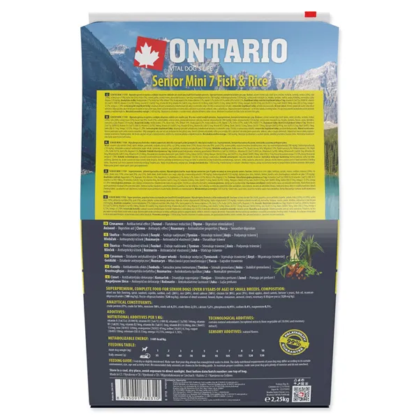 Ontario Senior Mini Fish & Rice 2,25 kg